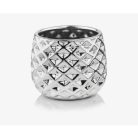 Kerámia kaspó Moon - Ezüst - 16x13 cm - Raktáron 