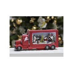 Karácsonyi kamion világítós - 32x10x14,5 cm 