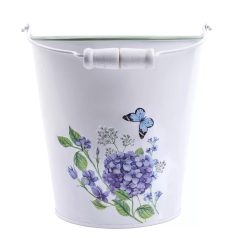 Bádog vödör - Hortenzia - 16x15 cm