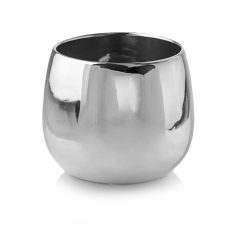 Kerámia kaspó - Moon - Ezüst - 15x13 cm - Raktáron 