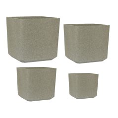   Kültéri kaspó négyszög alakú Cubic Planter Lime - 4 db-os szett - 21x43 cm 