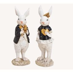 Nyuszi pár fekete-fehér - 7x22x7cm 