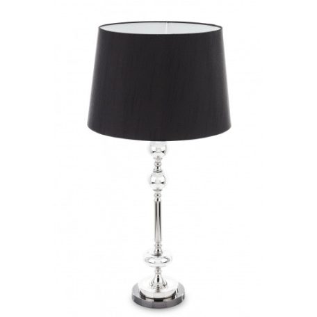 Lámpa, asztali,  fekete-ezüst - 77x38x38 cm 