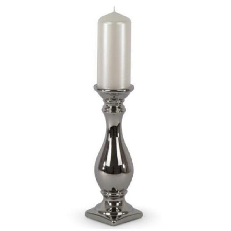 Ezüst gyertyatartó - 27,5x9x9 cm