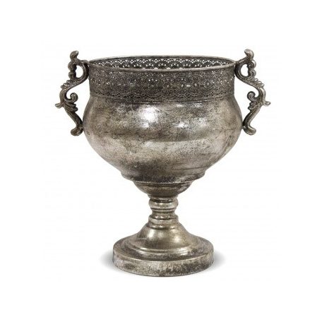 Ezüst csipkézett váza - 34x33x26 cm