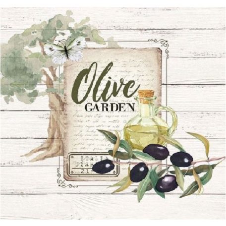 Ambiente Olive Garden papírszalvéta - 20db-os - 25x25cm, 33x33cm