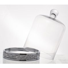 Dekoratív süteményes tál - 28,5x20,5x20,5 cm 