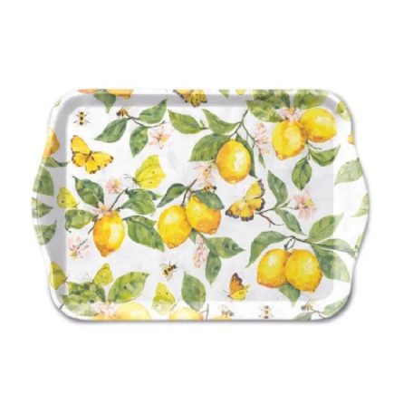 Ambiente műanyag kistálca - Fresh lemons white  - 13x21cm
