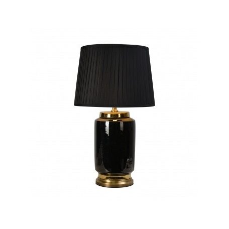 Lámpa, asztali, fekete, kerámia - 75 cm
