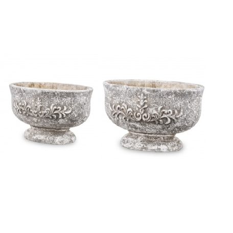 Beton kaspó mintás - 15,5x25x15,5 cm, 18,5x30x18 cm - Raktáron 