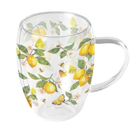  Ambiente üvegpohár - Fresh lemons white - 350 ml