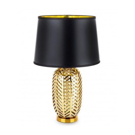 Lámpa, asztali, fekete-arany - 71x45x45 cm 