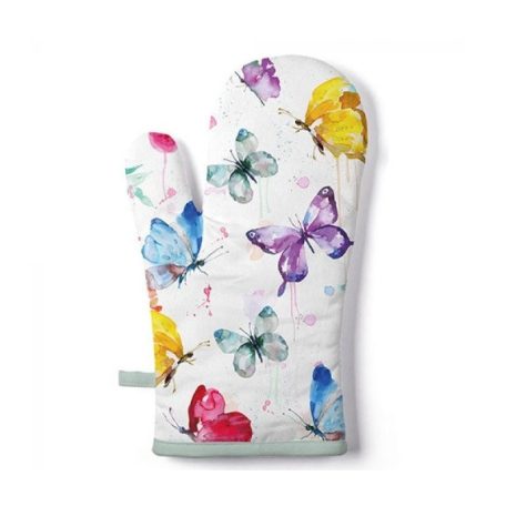  Ambiente - Edényfogó kesztyű - Butterfly Collection white - 18x30 cm