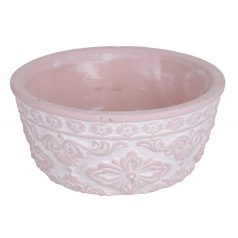 Beton kaspó dézsa - Rózsaszín - 17 cm