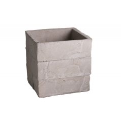 Beton kaspó négyszög világosszürke Miro - 12x12x12 cm