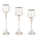 Elegáns üveg gyertyatartó - 24x8x8 cm, 27x8x8 cm, 31x8x8 cm - Raktáron