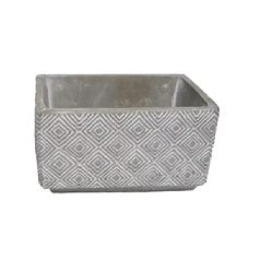 Beton kaspó rombusz mintás - 20,5 cm 