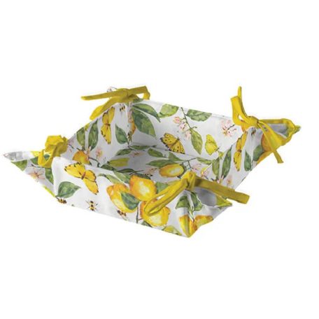 Ambiente kenyérkosár - Fresh lemons white - 20x20x7 cm