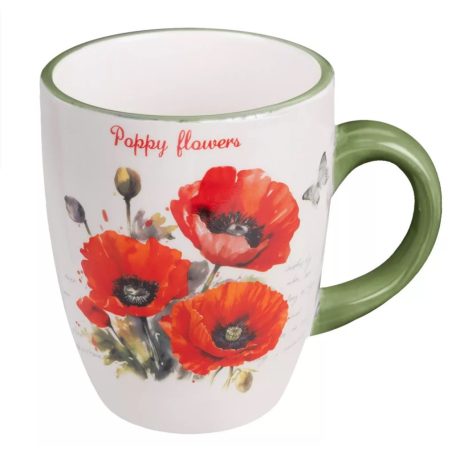 Kerámia bögre - Pipacs - 250 ml