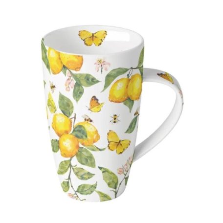 Ambiente porcelánbögre - Fresh lemons white - 600 ml
