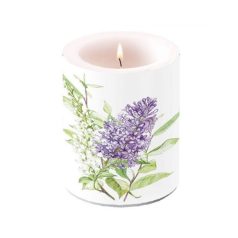 Ambiente - Lilac White - átvilágítós gyertya 12x10 cm