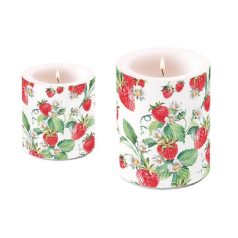   Ambiente - Garden Strawberries átvilágítós gyertya -  8x7,5 cm, 12x10 cm