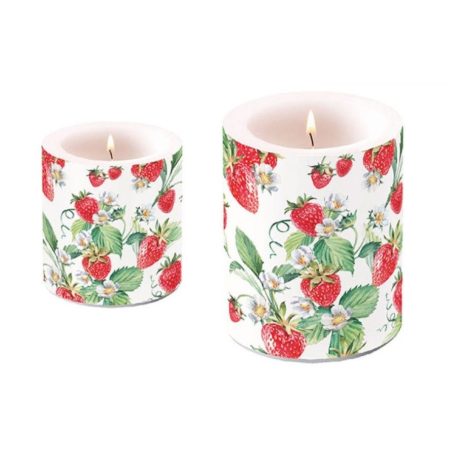 Ambiente - Garden Strawberries átvilágítós gyertya -  8x7,5 cm, 12x10 cm