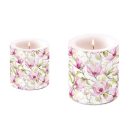 Ambiente átvilágítós gyertya - Blooming magnolia - 8x7,5 cm, 10x10 cm 