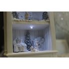 Fehér világító dekor szekrény - 25,5 x12,5 x 8 cm