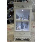 Fehér világító dekor szekrény - 25,5 x12,5 x 8 cm