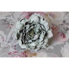 Halványzöld matt művirág csillámmal - 13 cm