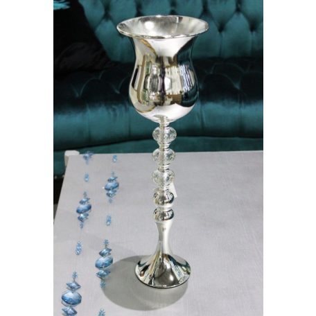 Ezüst luxus váza drágakövekkel - 47cm