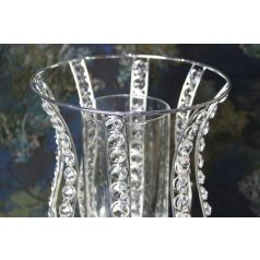 Ezüst luxus gyertyatartó drágakövekkel - 52 cm