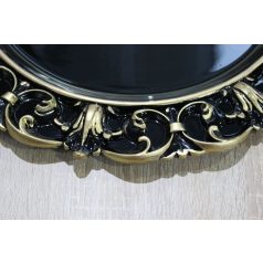 Fekete-arany színű dekor tálca - 35 cm