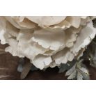 Barack színű karácsonyi bazsarózsa csillámmal - 12 cm