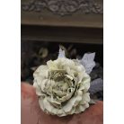 Halványzöld bársonyrózsa csillám nélkül - 14 cm