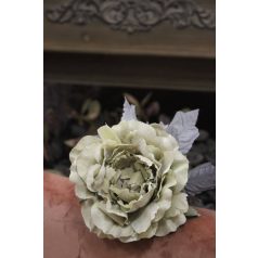 Halványzöld bársonyrózsa csillám nélkül - 14 cm