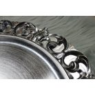 Karácsonyi tálca - kék-ezüst tiffany - 35 cm   