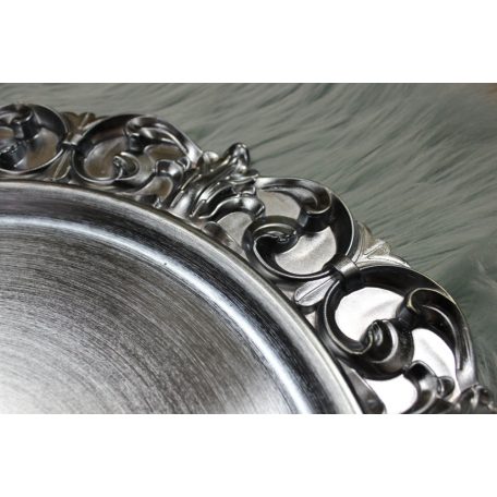 Karácsonyi tálca - kék-ezüst tiffany - 35 cm   