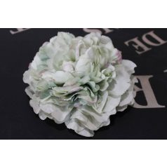 Mentazöld mű bazsarózsa fejek - 6 db - 15 cm