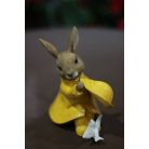 Húsvéti nyuszi sárga kalapos - 13 cm - Raktáron