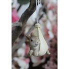 Felfüggeszthető dekor nyulacska - Krém - 8 cm - Raktáron