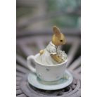 Nyuszilány csészében kék - 11 cm