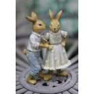 Barna nyuszi pár - 14 cm