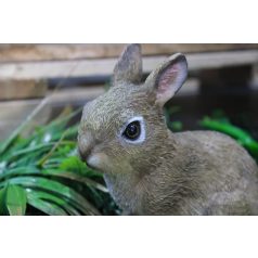 Barna kerámia nyulacska - 18 cm 