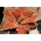 Korall színű mű mikulásvirág - 28 cm