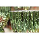 Zöld üveg gyertyatartók - 3 db-os szett