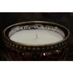   Ciklámen rusztikus gyertya egy üvegben, kupolával - 13,5 cm