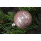 Rózsaszín műanyag gömbök - 10 cm - 6 db/csomag