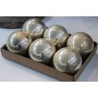 Krémszínű műanyag gömbök - 10 cm - 6 db/csomag